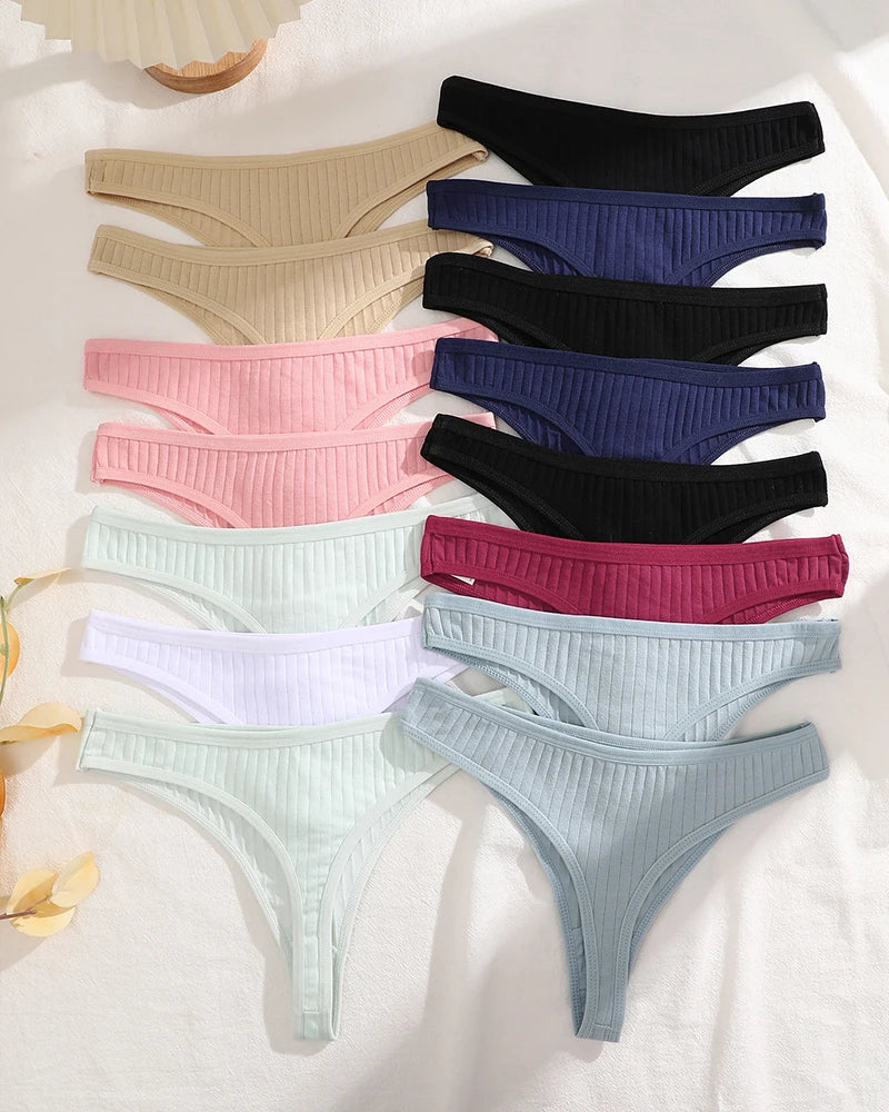 15Pcs/Set Cotton Panties G-String Women Panties Sexy Underwear Female Lingerie Thong Briefs for Woman Intimate Panties