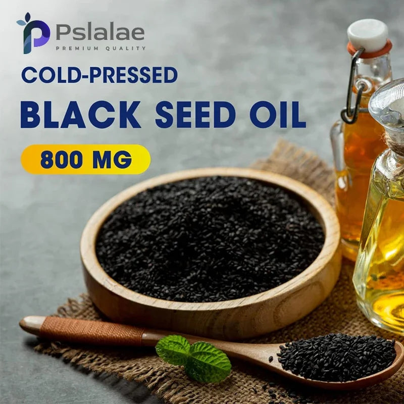 Black Seed Oil Capsules - Supports Immune Defense, Cardiovascular Health, and Promotes Respiratory Health Supplement