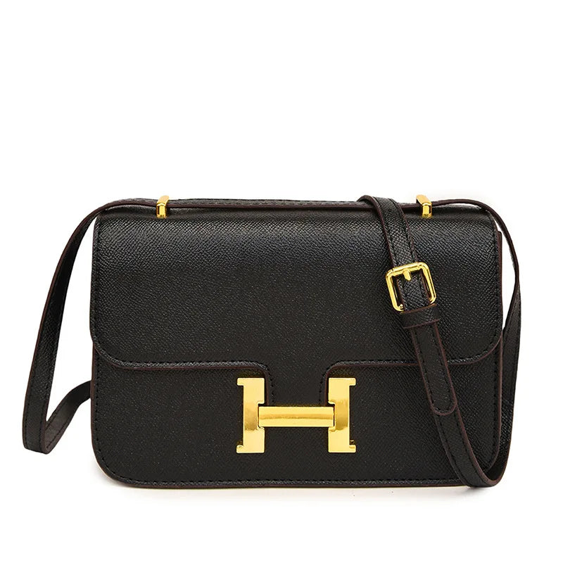 Light Luxury Single Shoulder Women's Bag Classic Underarm Small Handbags Double Compartment Lock Buckle Design Crossbody Handbag