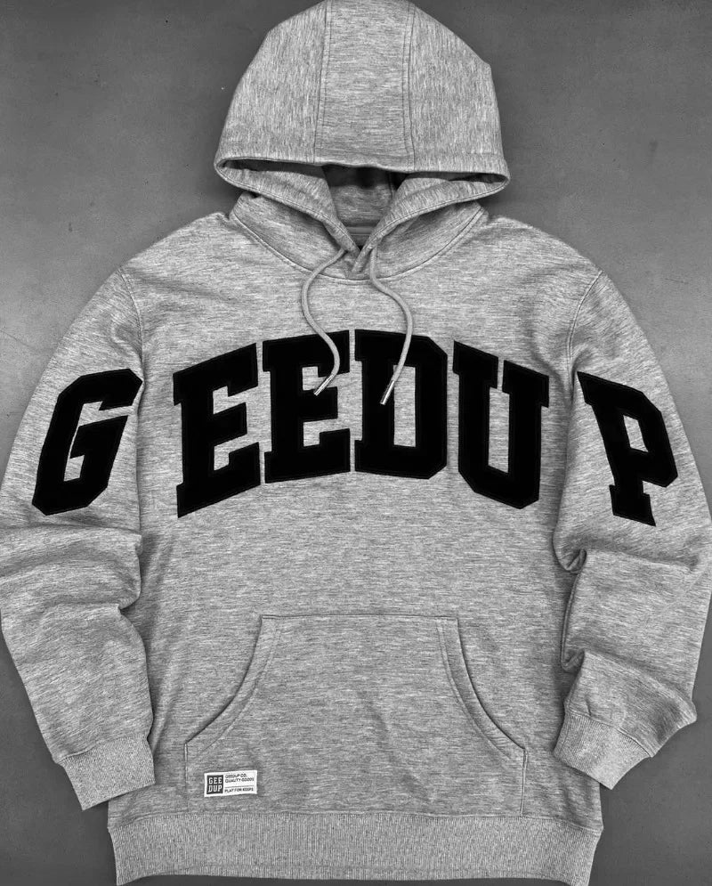 Classic letter embroidery loose high street design sports casual hooded sweatshirt