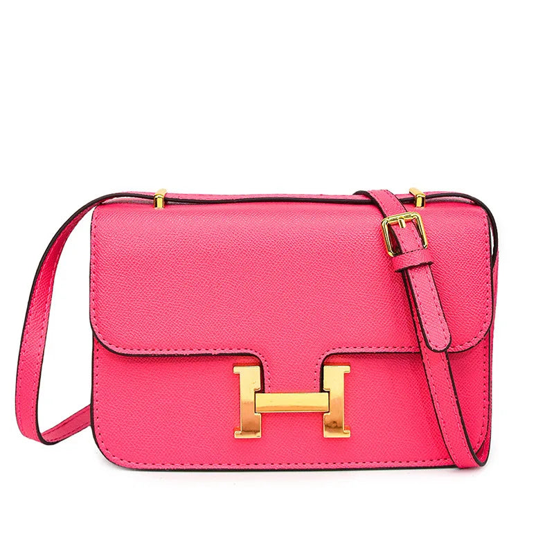 Light Luxury Single Shoulder Women's Bag Classic Underarm Small Handbags Double Compartment Lock Buckle Design Crossbody Handbag