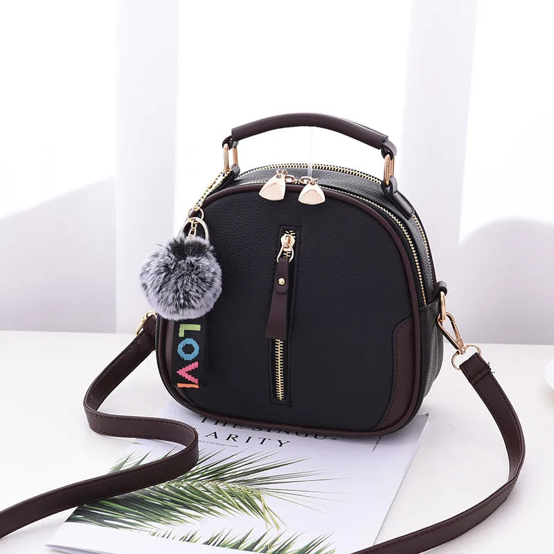 Gusure Luxury Designer Messenger Bags PU Leather Female Shoulder Bag High Quality Round Small Handbag Purses for Women