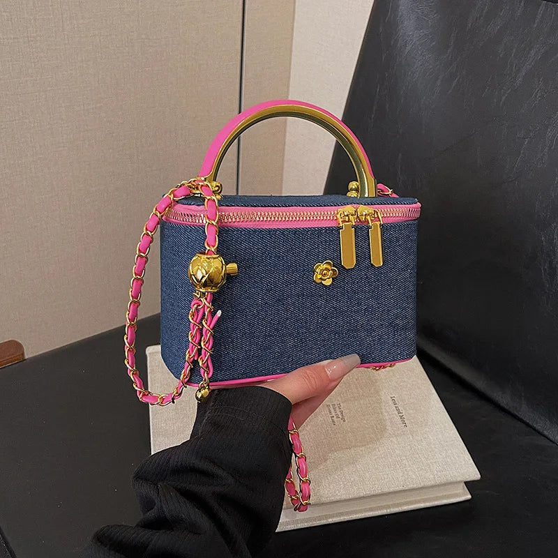 2025 Luxury Fashion Denim Women's Small Square Bag Designer Handbags
