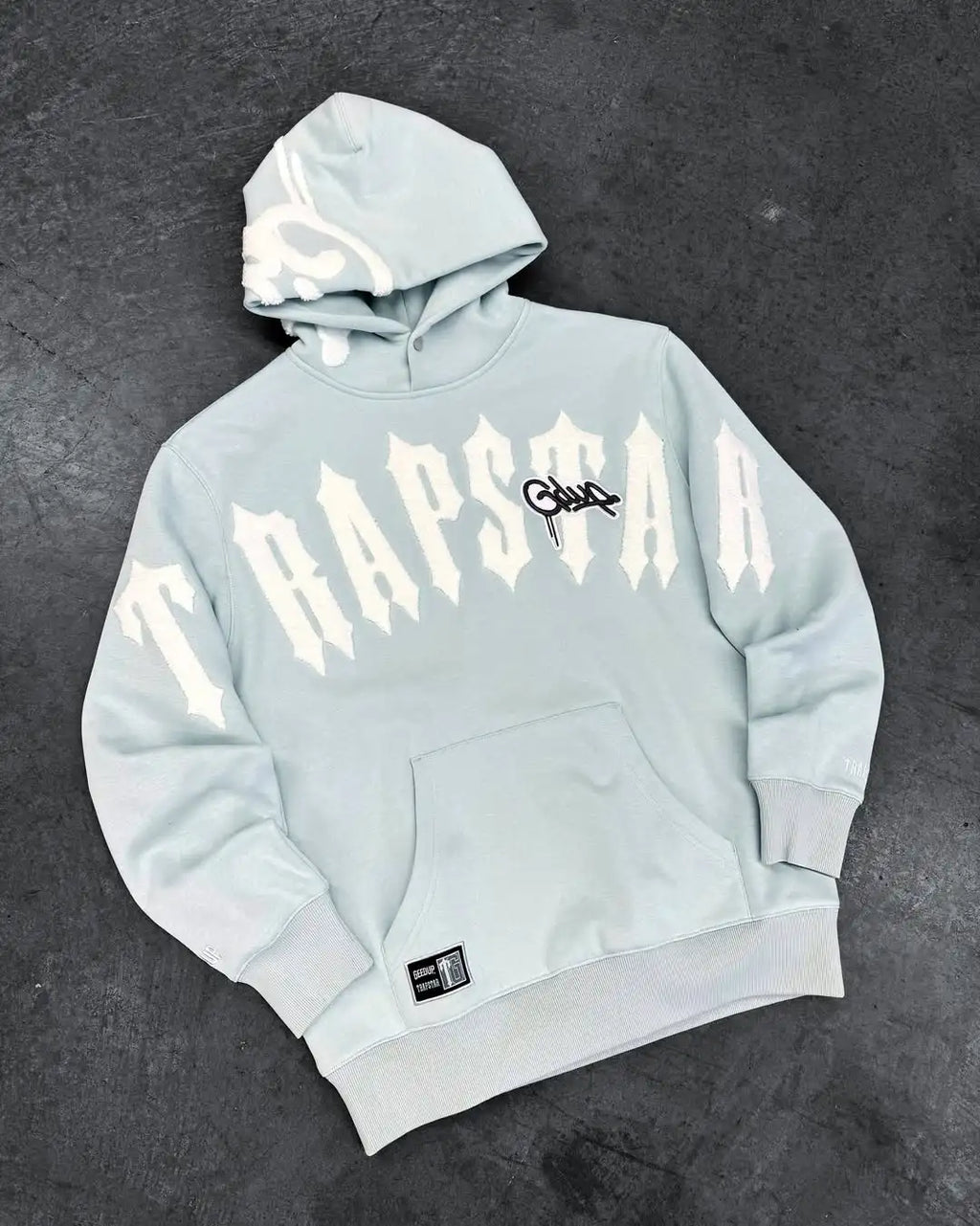 Classic letter embroidery loose high street design sports casual hooded sweatshirt