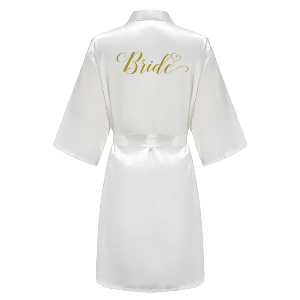 Wedding Bride Bridesmaid Robes for Women Bridal Silk Robe
