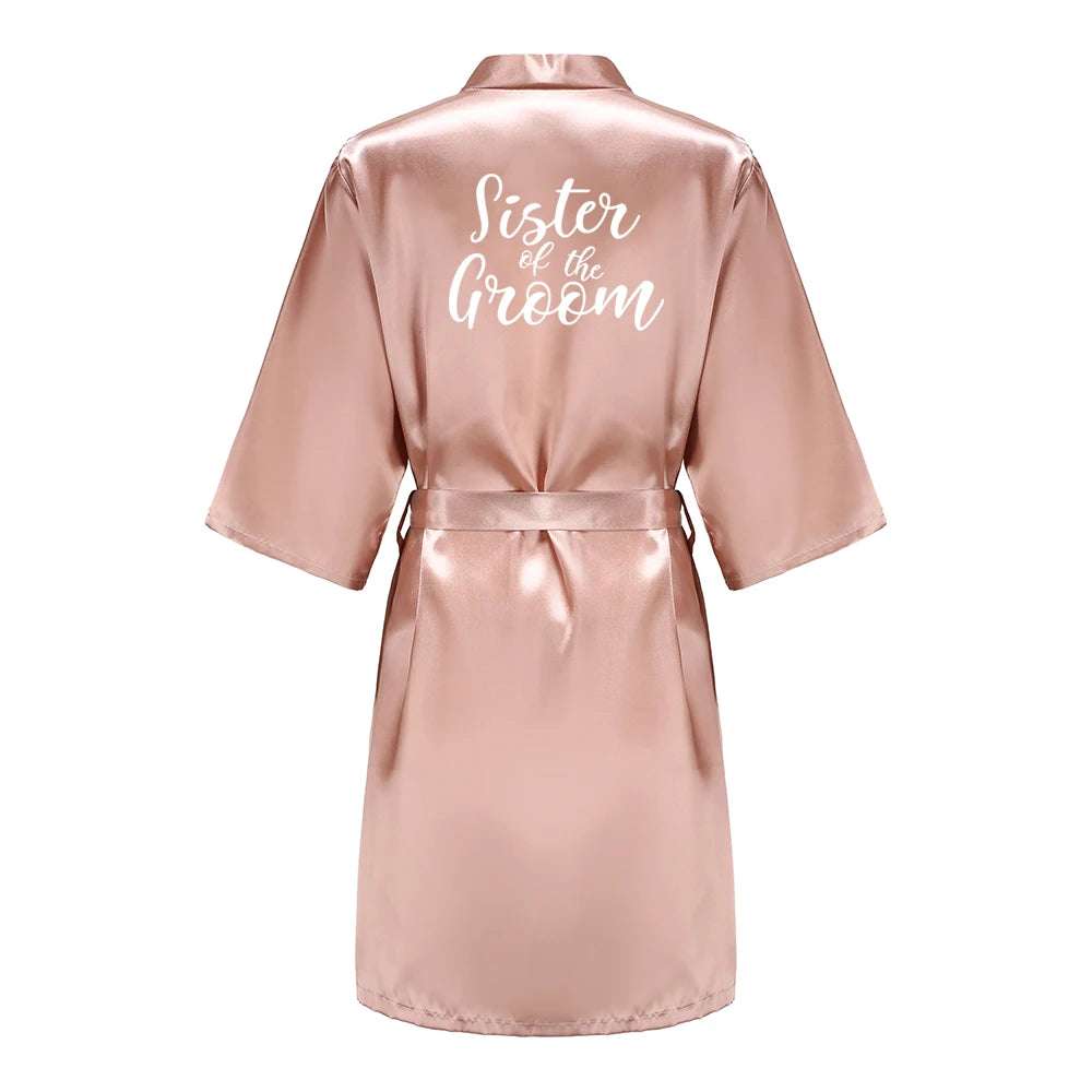 Wedding Bride Bridesmaid Robes for Women Bridal Silk Robe