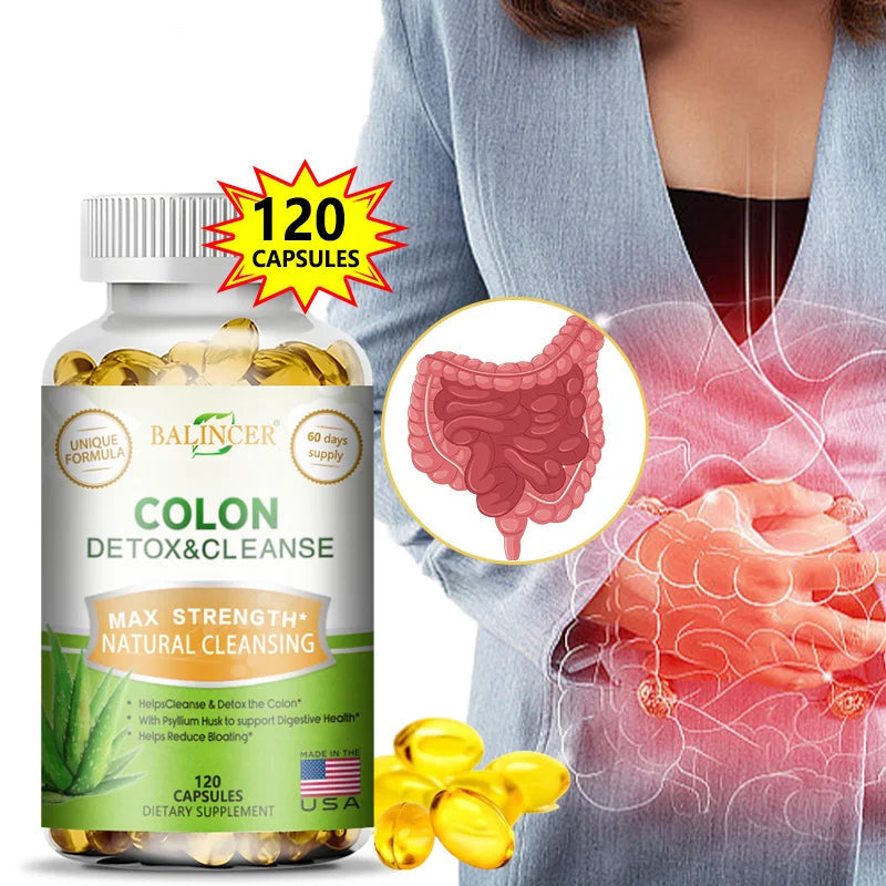 Balincer Cleanse and Detox Supplement - Supports Intestinal Cleansing, Digestive Health for Men and Women, 120 Capsules