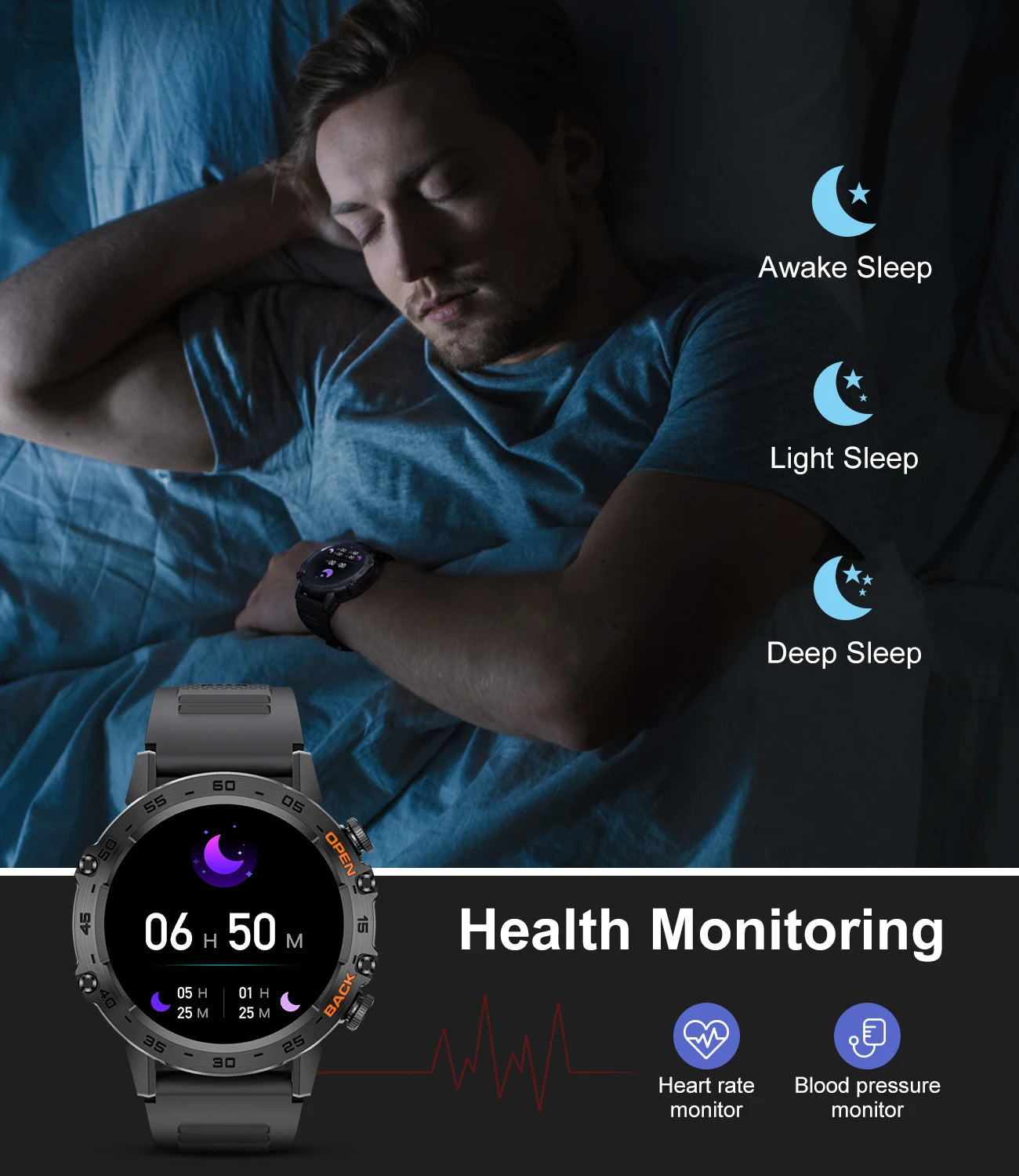 Smart Watch New1.39" Bluetooth Call Outdoor Sport Fitness Heart Rate Health Monitoring Smartwatch for Android IOS Phone