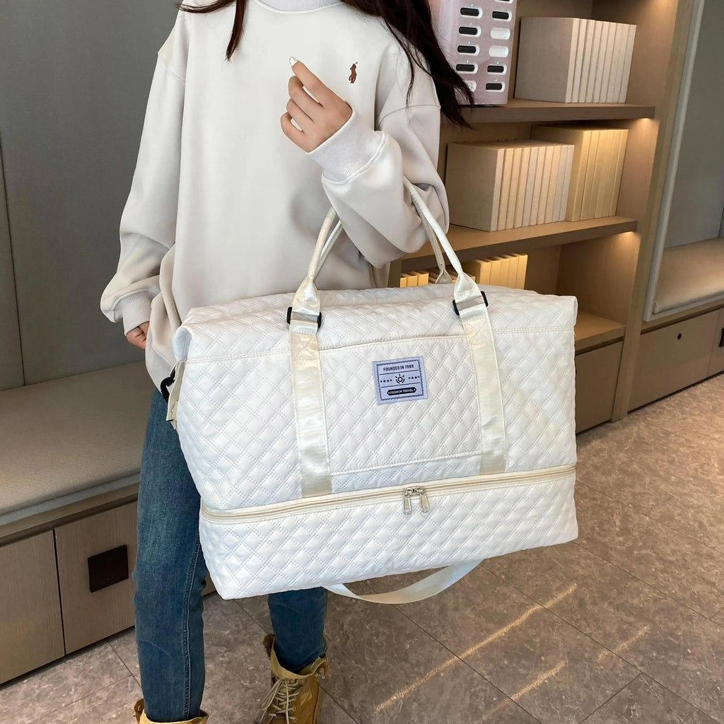 Large Capacity Travel Duffle Bag Sports Gym Yoga Tote Weekend Overnight Bag and Luggage Organiser