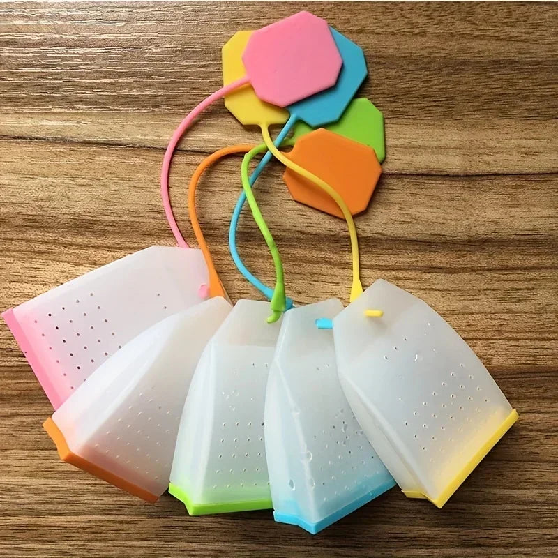 5pcs High-Temperature Resistant Silicone Tea Infusers - Reusable Tea Bags