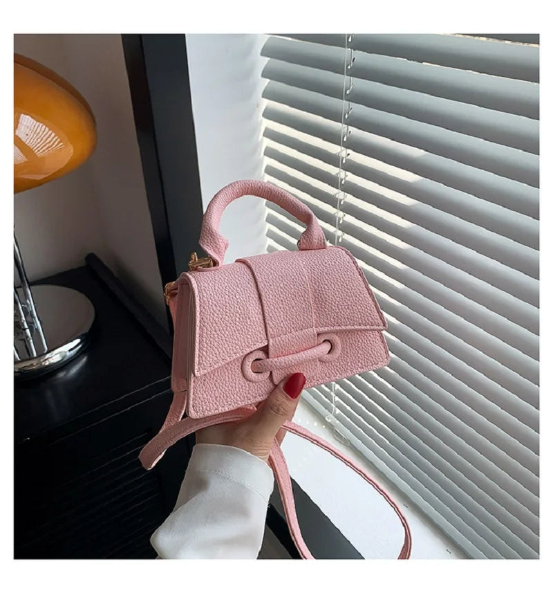 New Fashion Women's Bag PU Leather Ladies Purses Handbag Single Shoulder Crossbody Small Square Bag Trend Designer