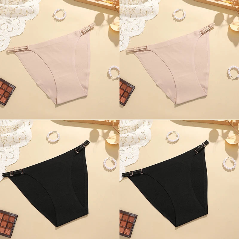 Sexy Women Traceless Low Rise Solid Color Soft Seamless Female Underwear