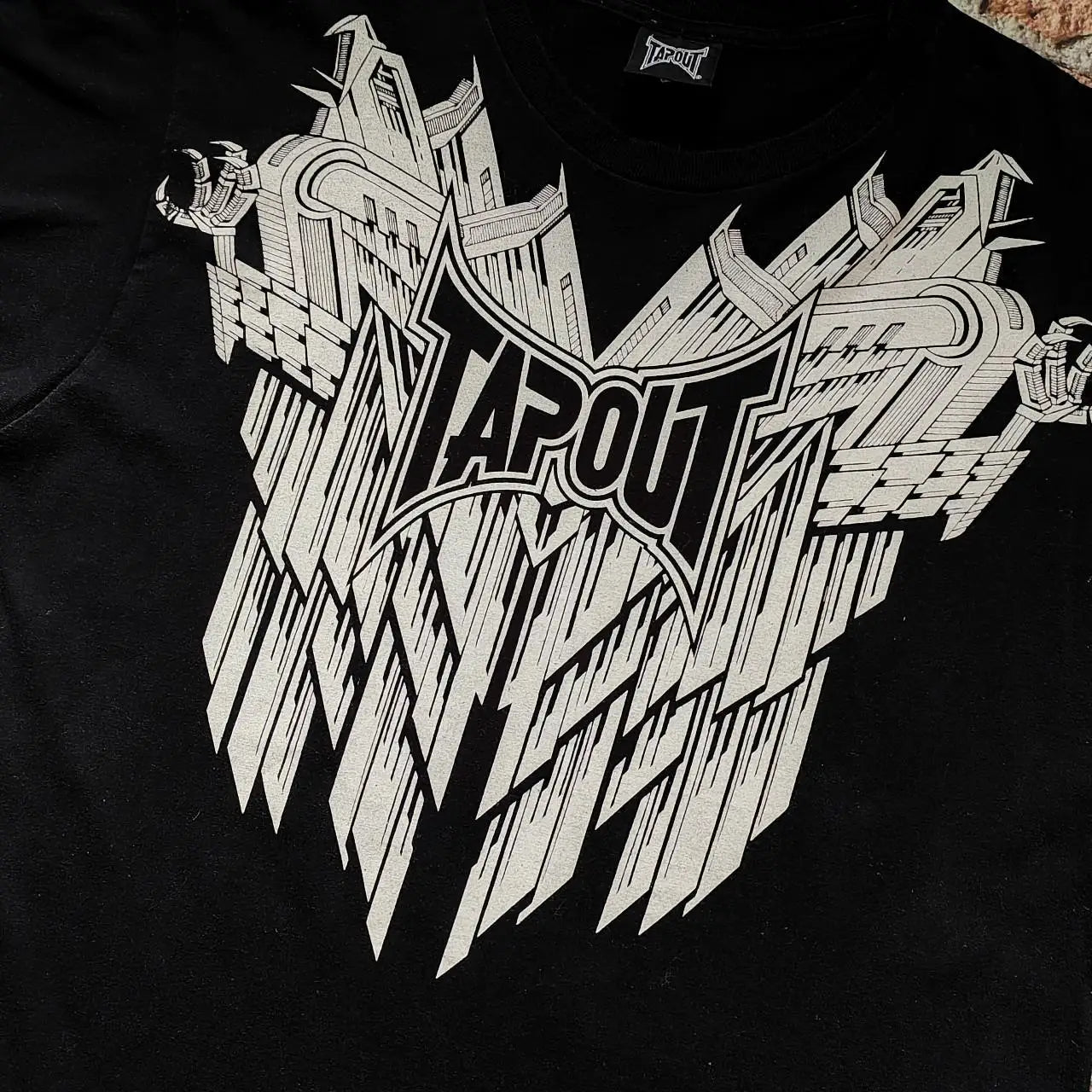 Tapout Men T Shirt Letter Graphic Print Oversized T Shirt