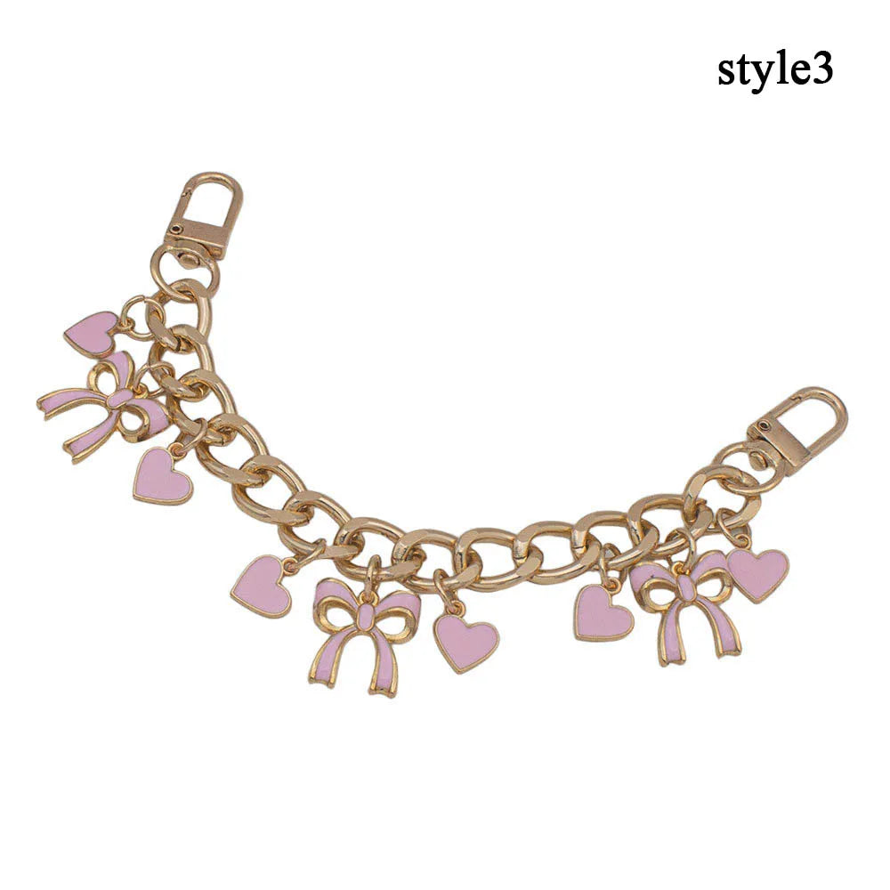 Bag Strap Extender Chain Flower Butterfly Pearl Pattern Accessory