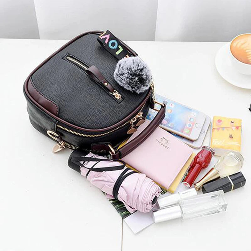 Gusure Luxury Designer Messenger Bags PU Leather Female Shoulder Bag High Quality Round Small Handbag Purses for Women