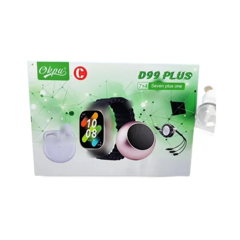 Smart Watch 10 in 1 Set Bluetooth Call Smart Watch Bluetooth Earphone Set