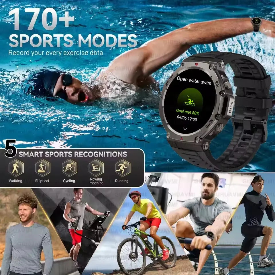 Amazfit t rex 3 GPS Smart Watch 5 ATM Waterproof Built-in Dual-band GNSS Compass Military Sport Smartwatch Men 2025 New