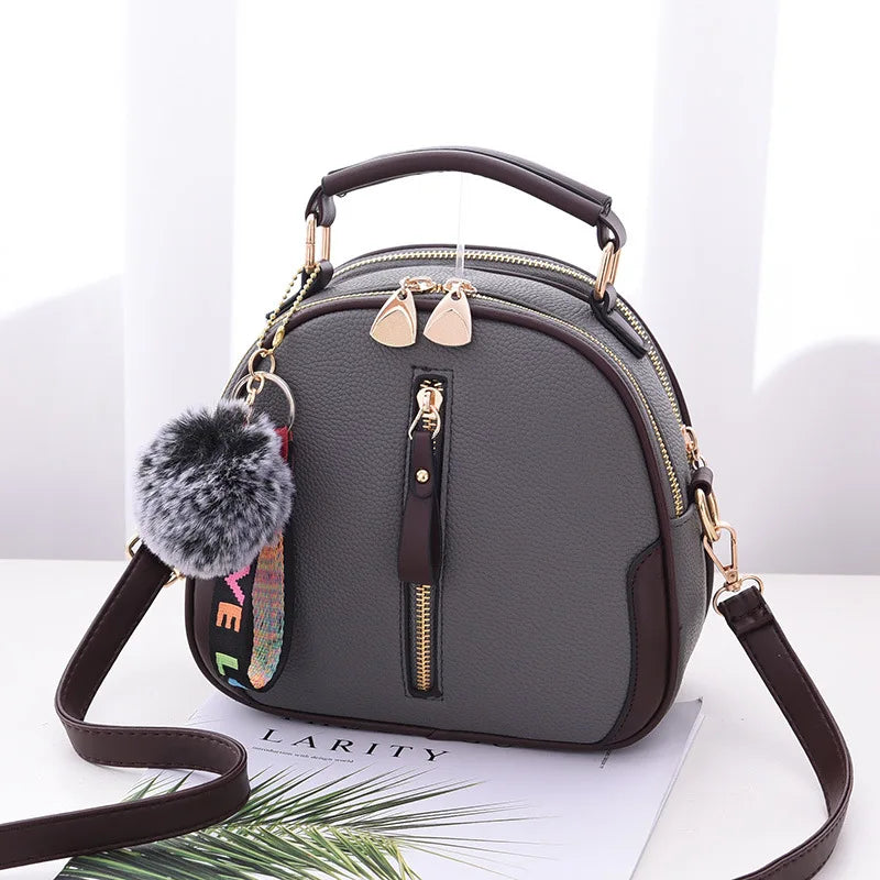 Gusure Luxury Designer Messenger Bags PU Leather Female Shoulder Bag High Quality Round Small Handbag Purses for Women