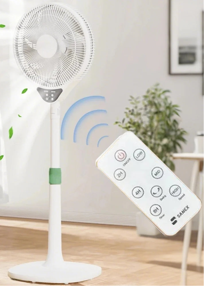 220V Electric Pedestal Standing Fan Adjustable Heigh Desk Air Blower Timing Shake for Living Room Bedroom Kitchen Home Office