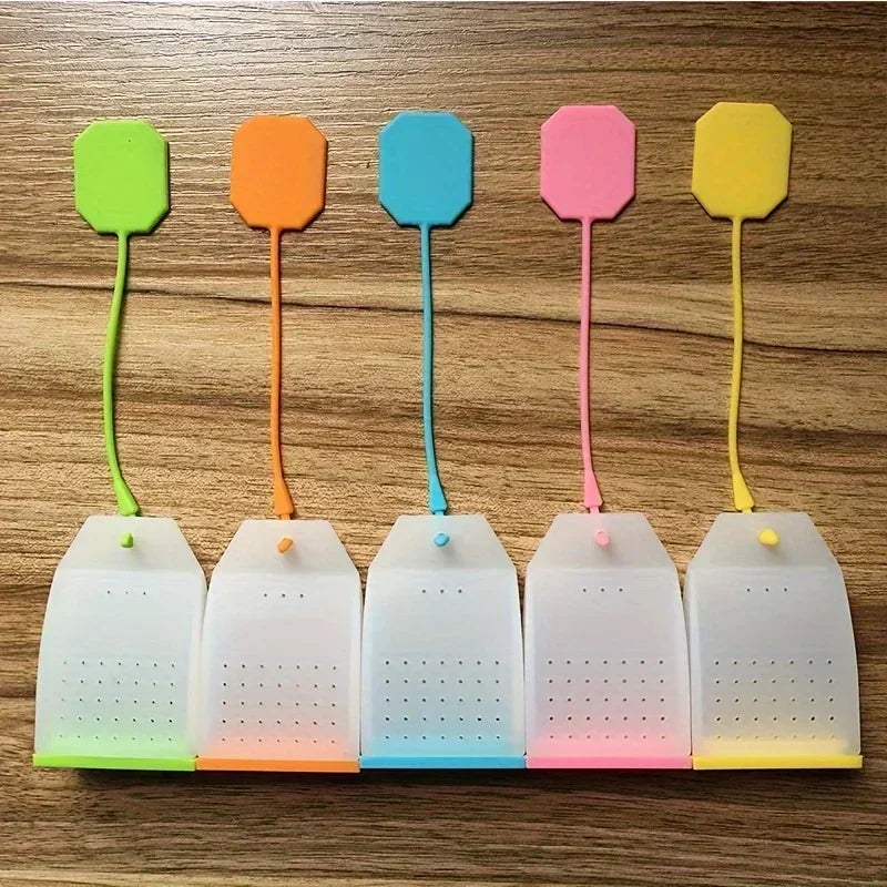 5pcs High-Temperature Resistant Silicone Tea Infusers - Reusable Tea Bags