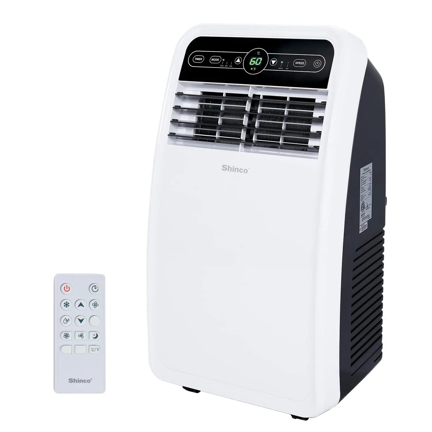Shinco 8,000 BTU Portable Air Conditioner, AC Unit with Built-in Cool, Dehumidifier & Fan Modes for Room up to 200 sq.ft