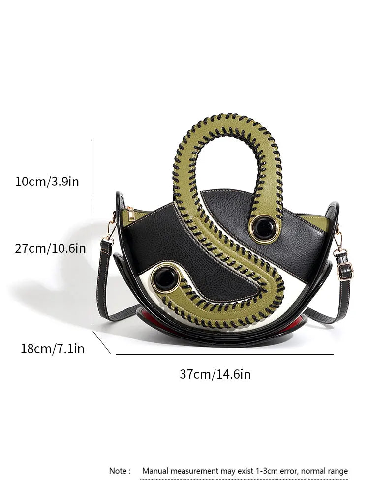 High-end Leather Purse Large Capacity Shopping Bag