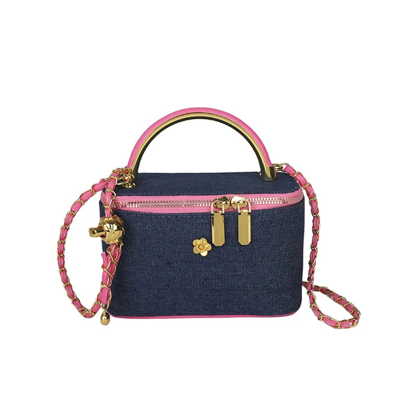 2025 Luxury Fashion Denim Women's Small Square Bag Designer Handbags