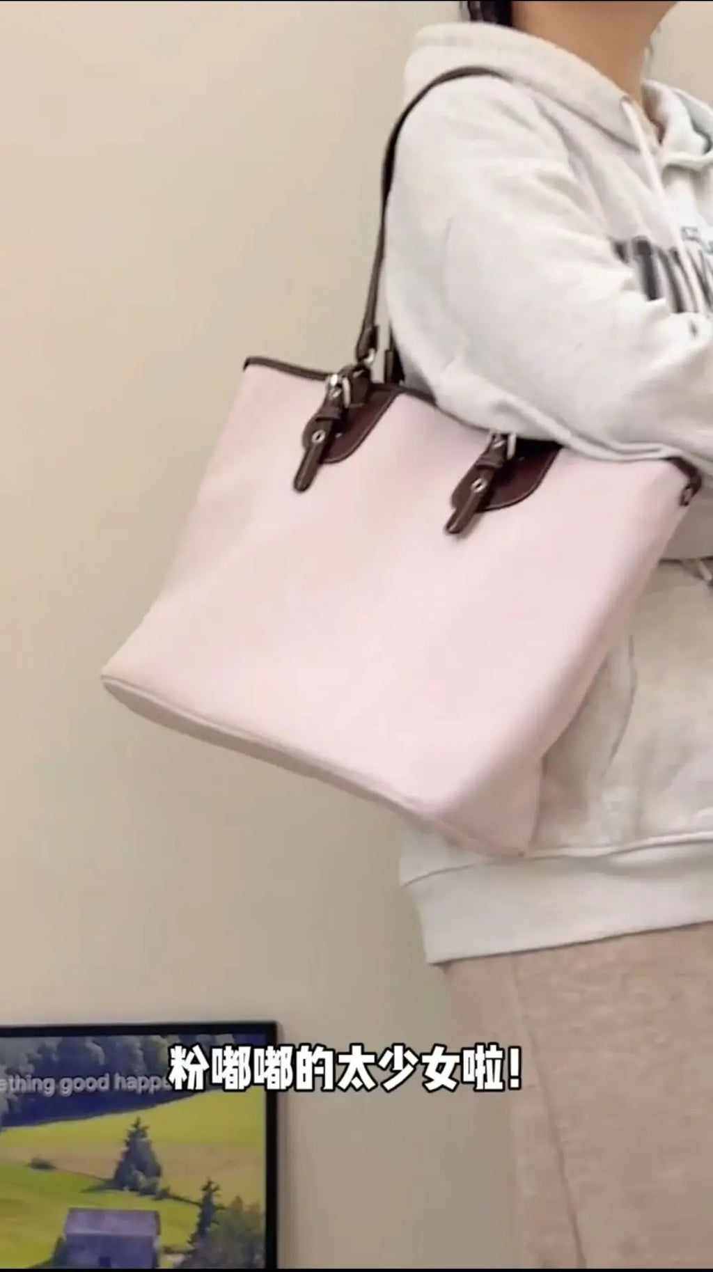 Spring and Summer Vintage Plaid Pink Tote Fashion Sweet Lazy Wind Tote Large Capacity High Value Armpit Bags