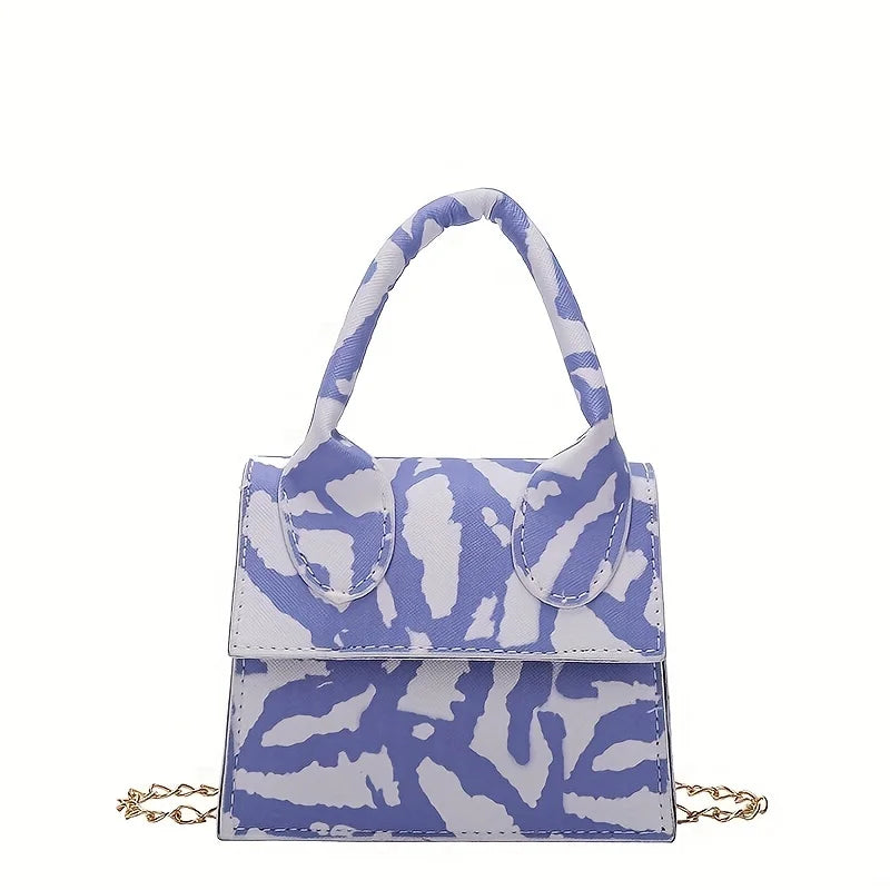 Women PU Leather Small Designer Chain Rhomboid Handbag