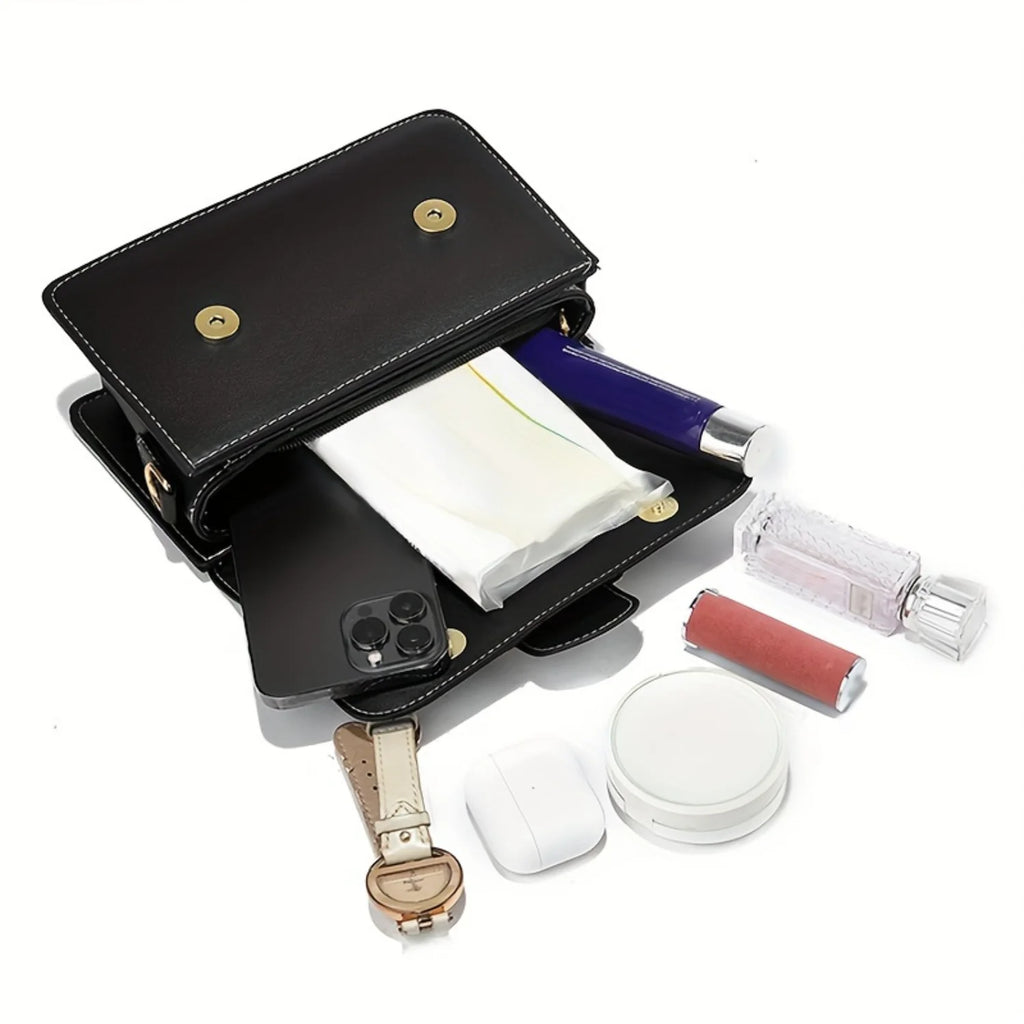 Chic Square Solid Color Handbag for Women