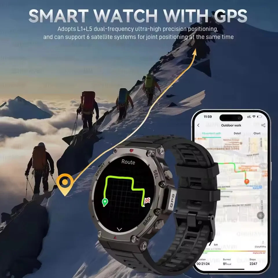 Amazfit t rex 3 GPS Smart Watch 5 ATM Waterproof Built-in Dual-band GNSS Compass Military Sport Smartwatch Men 2025 New