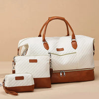 3pcs Travel Duffel Bag Outdoor Luxury Boston Handbag with Shoes Pack Large Hiking Short Distance Luggage Bags Swimming Satchel