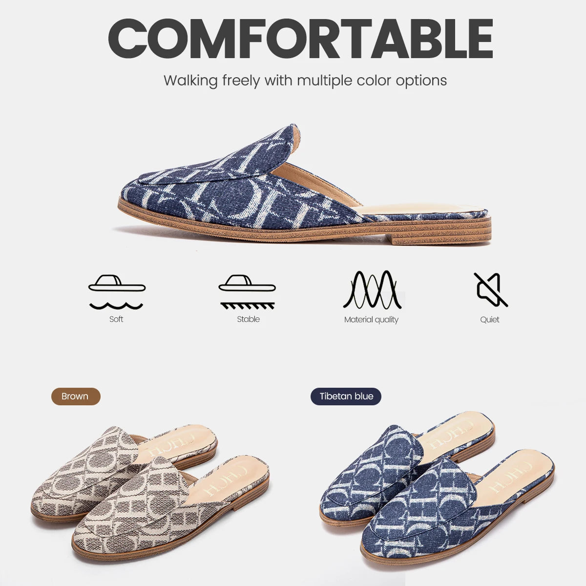 Luxury Step Summer 2024 Women's Low Heel Beach Slippers - Stylish Non-Toe Outdoor Sandals for Effortless Elegance