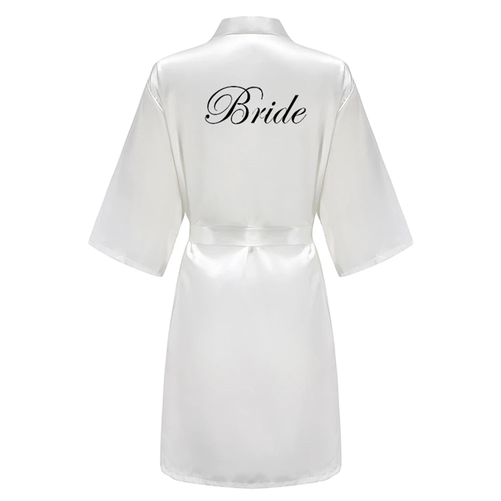 Wedding Bride Bridesmaid Robes for Women Bridal Silk Robe