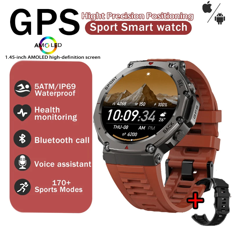 Amazfit t rex 3 GPS Smart Watch 5 ATM Waterproof Built-in Dual-band GNSS Compass Military Sport Smartwatch Men 2025 New