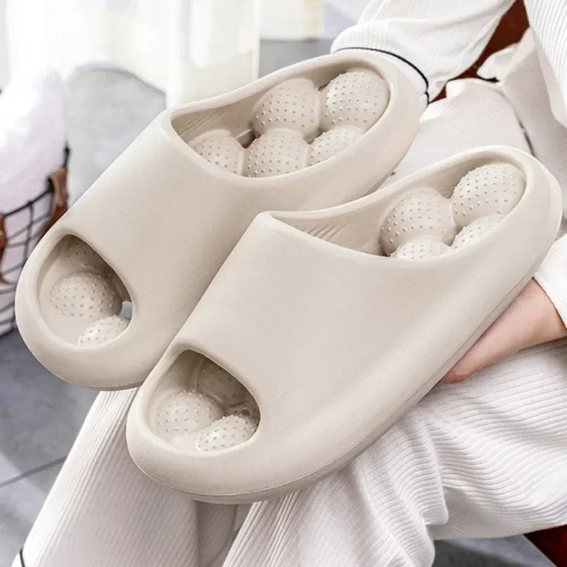 Woman Flip Flops Slipper Cloud Massage Sandals Leaking Men Summer Beach Slides Home House Casual Shoes Flat Eva Female Male