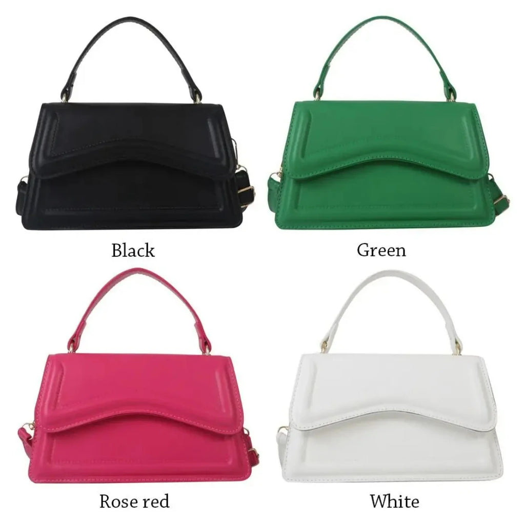 Leather Solid Color Handbags