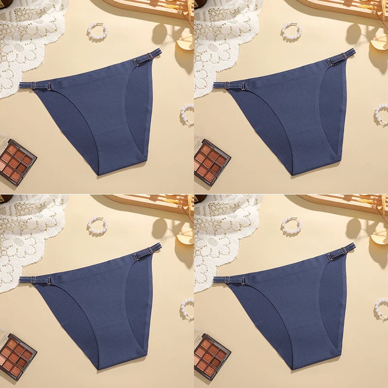 Sexy Women Traceless Low Rise Solid Color Soft Seamless Female Underwear