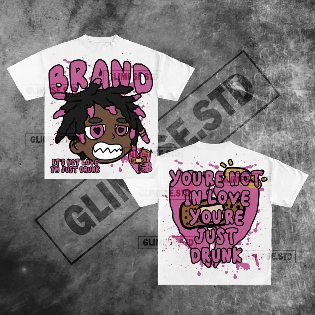 Casual letter graphic oversized t shirt