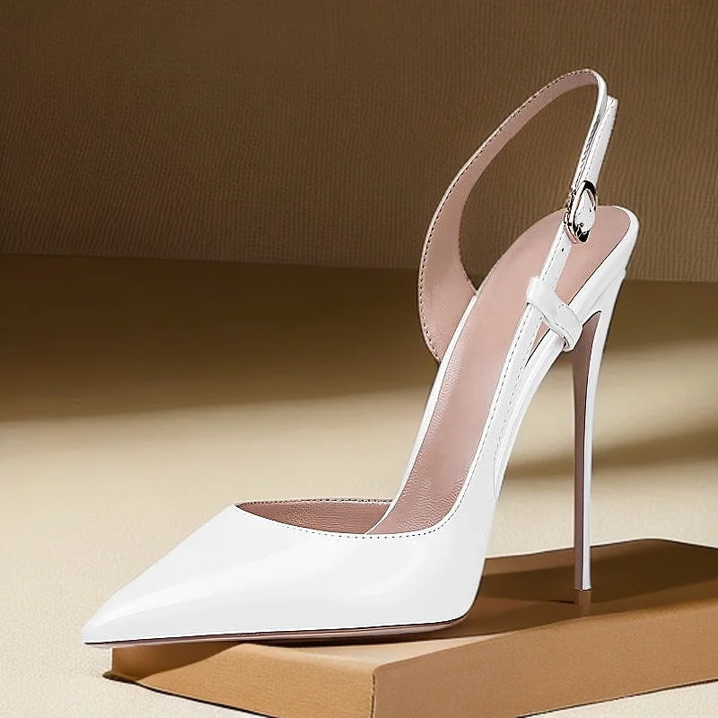 Summer New Side Leakage Hollow Back Tripping High Heel Sandals Black Sexy OL Style Large Shoes 33-46