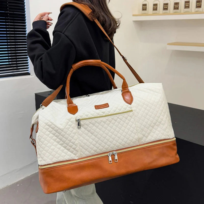 3pcs Travel Duffel Bag Outdoor Luxury Boston Handbag with Shoes Pack Large Hiking Short Distance Luggage Bags Swimming Satchel