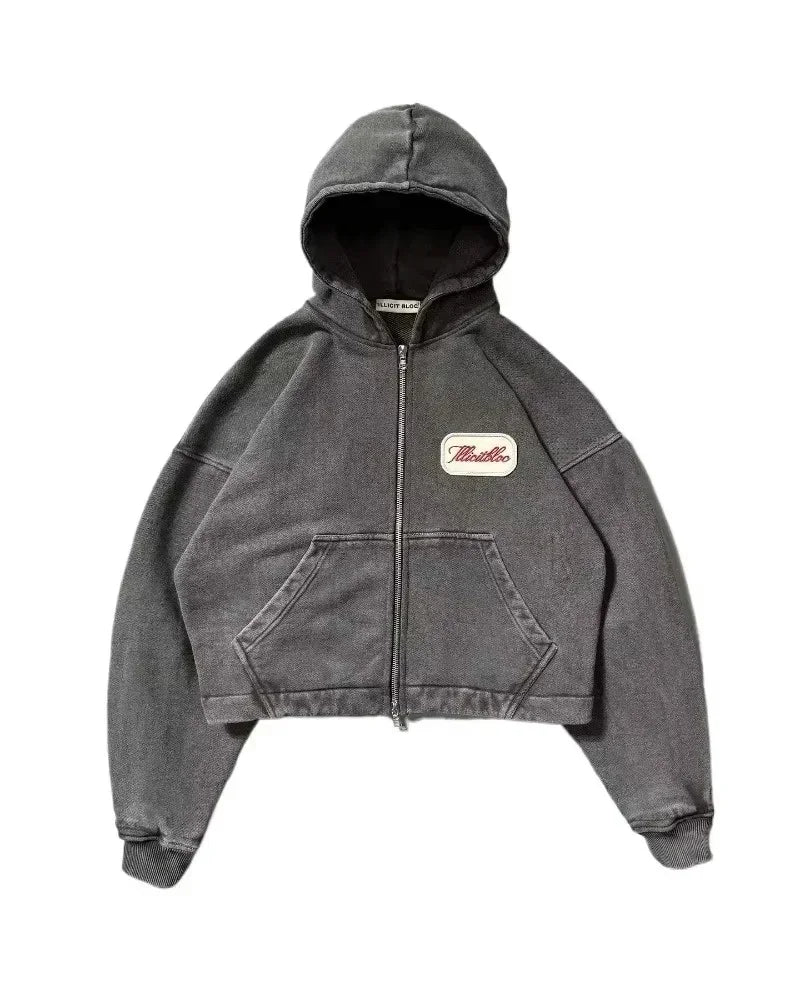 Zipper Hoodie Casual Loose Fleece Padded Warm Hoodie