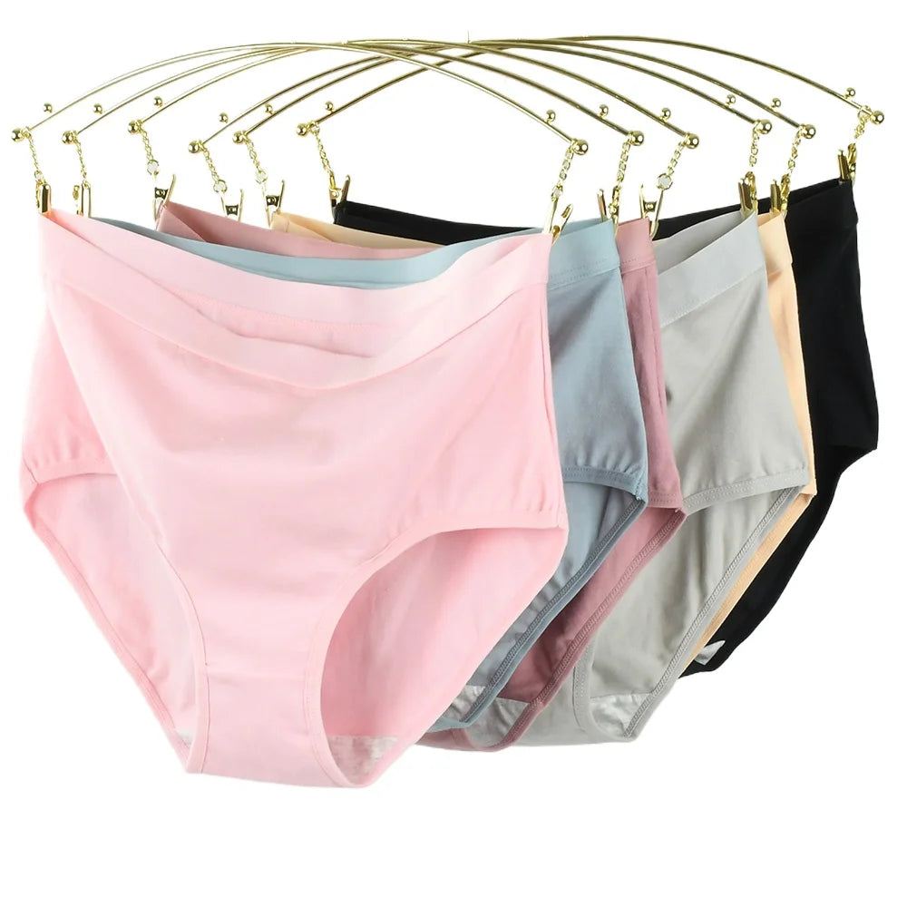 Female Soild Color Panties Lingerie Briefs Casual Plus Size women Panties Cotton Woman Seamless Underwear Breathable Comfort