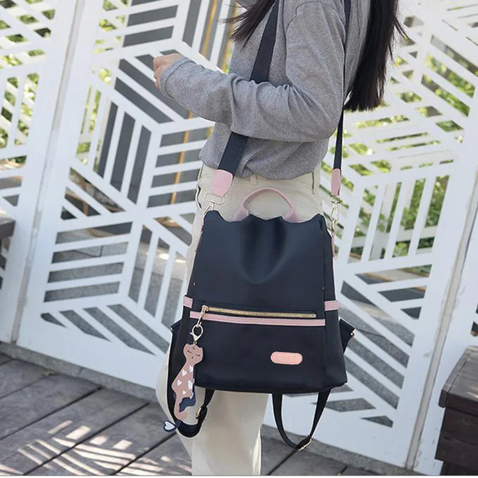 Backpack women's backpack travel anti-theft oxford cloth light and fashionable and versatile