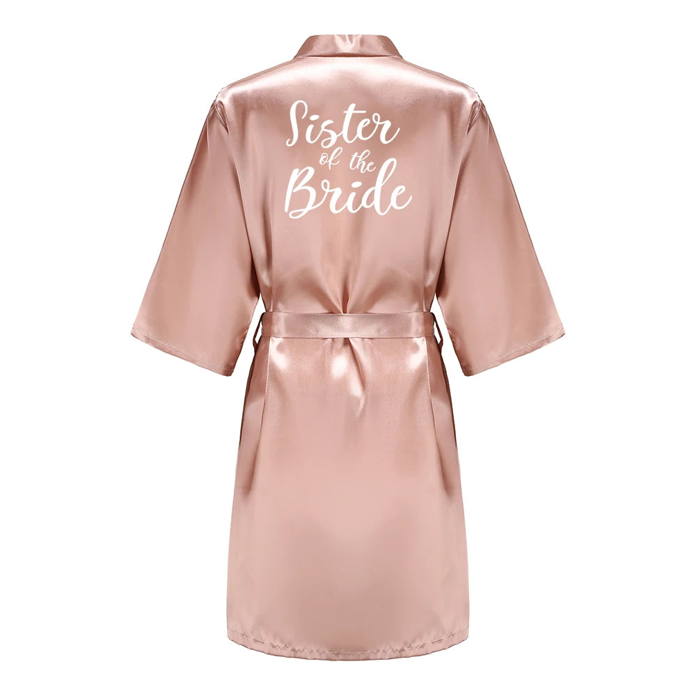 Wedding Bride Bridesmaid Robes for Women Bridal Silk Robe