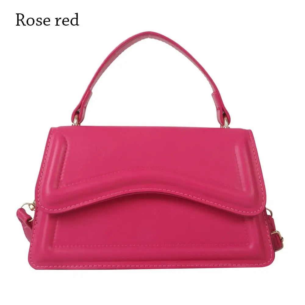 Leather Solid Color Handbags