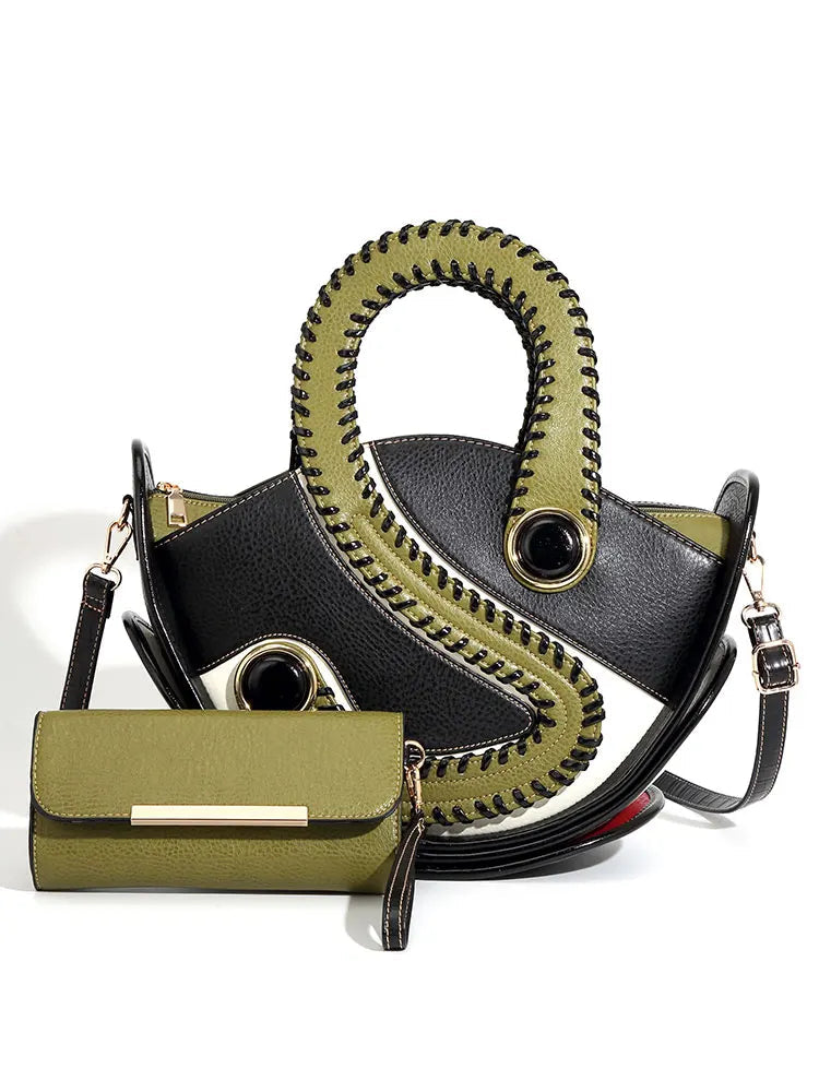 High-end Leather Purse Large Capacity Shopping Bag