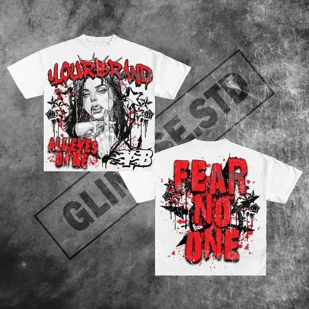 Casual letter graphic oversized t shirt