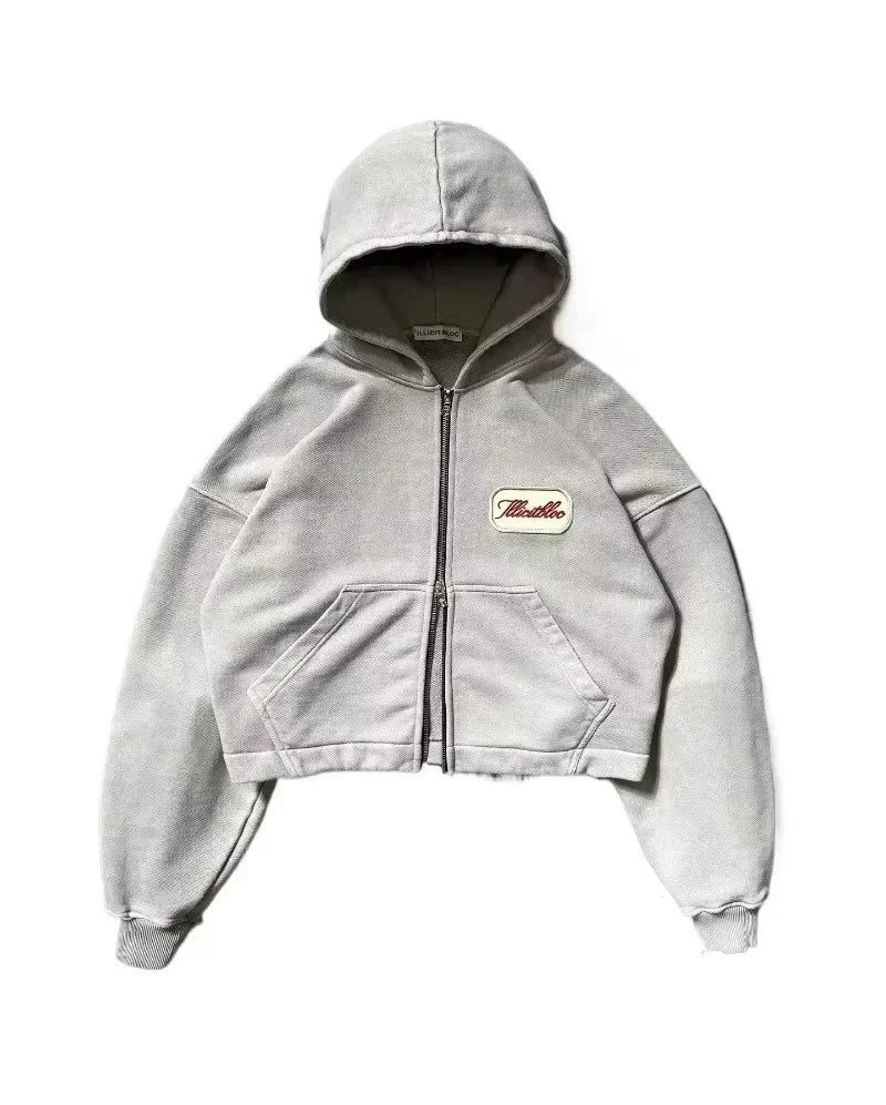 Zipper Hoodie Casual Loose Fleece Padded Warm Hoodie