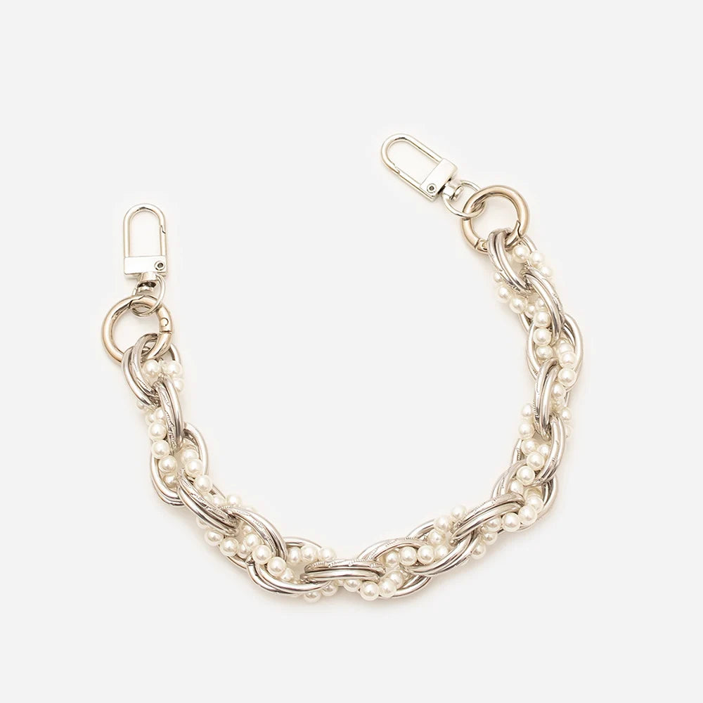 Bag Strap Extender Chain Flower Butterfly Pearl Pattern Accessory